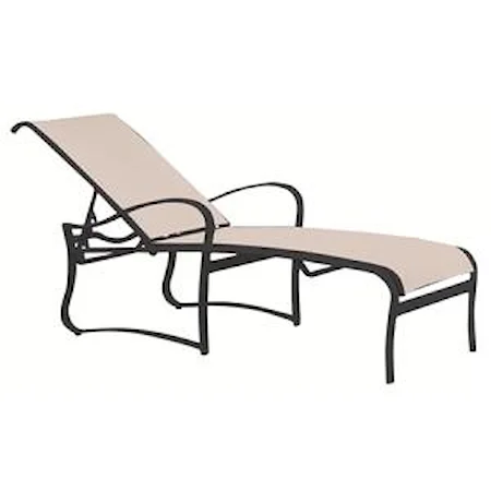 Casual Outdoor Chaise Lounge with an Aluminum Frame